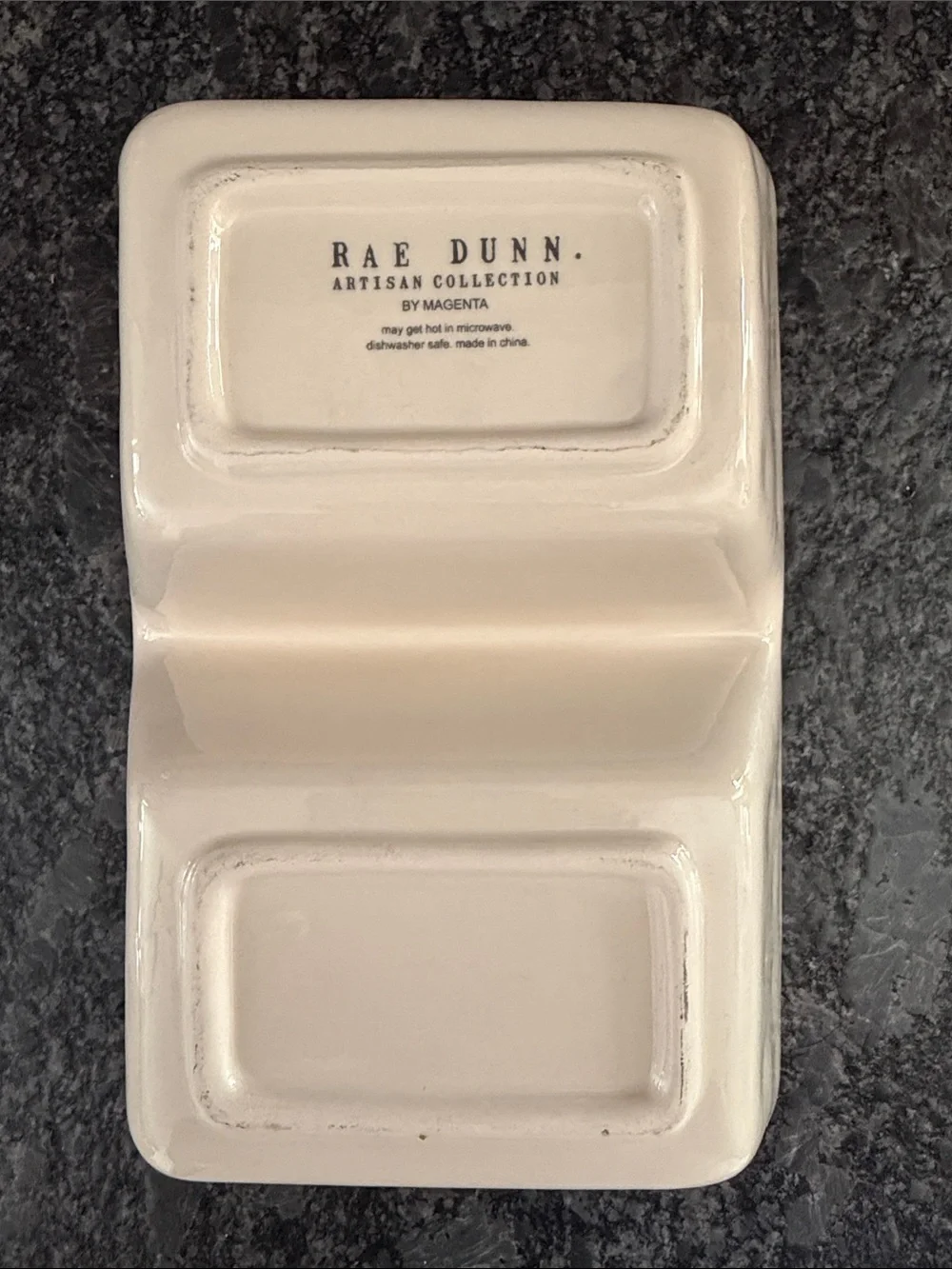 Rae Dunn Divided Sweet Salty Ceramic Dish